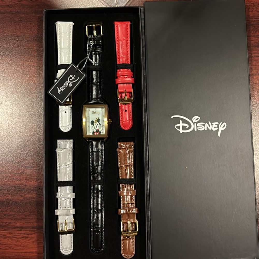 Disney Red and Black Watch Set with Interchangeable Straps - Picture 2 of 2